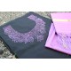 Black Chanderi and Lavender Cutwork set